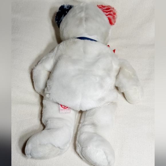 TY Beanie Buddy: America the White Bear Approx 14" - Picture 3 of 11